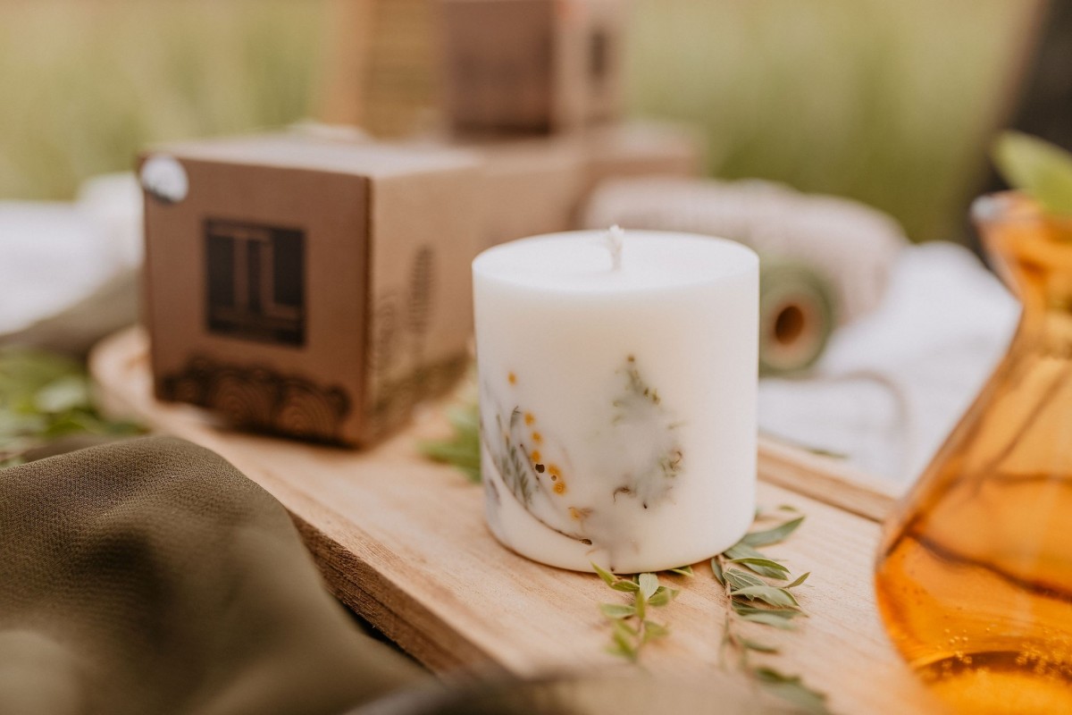 TL Candles Natural soy wax candles soy wax pillar candles botanical candles handmade candles scented candles forest candle