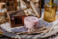 TL Candles Natural soy wax candles soy wax pillar candles botanical candles handmade candles scented candles peony candle