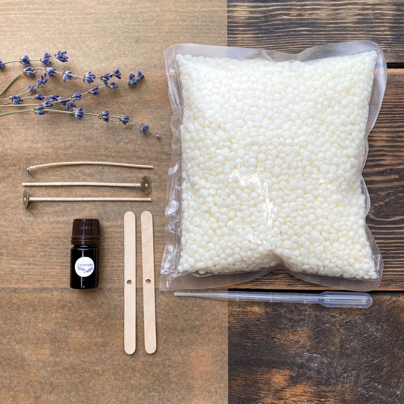 DIY Candle-making kit - Lavender (pillar candle) TLCandles Make your candle