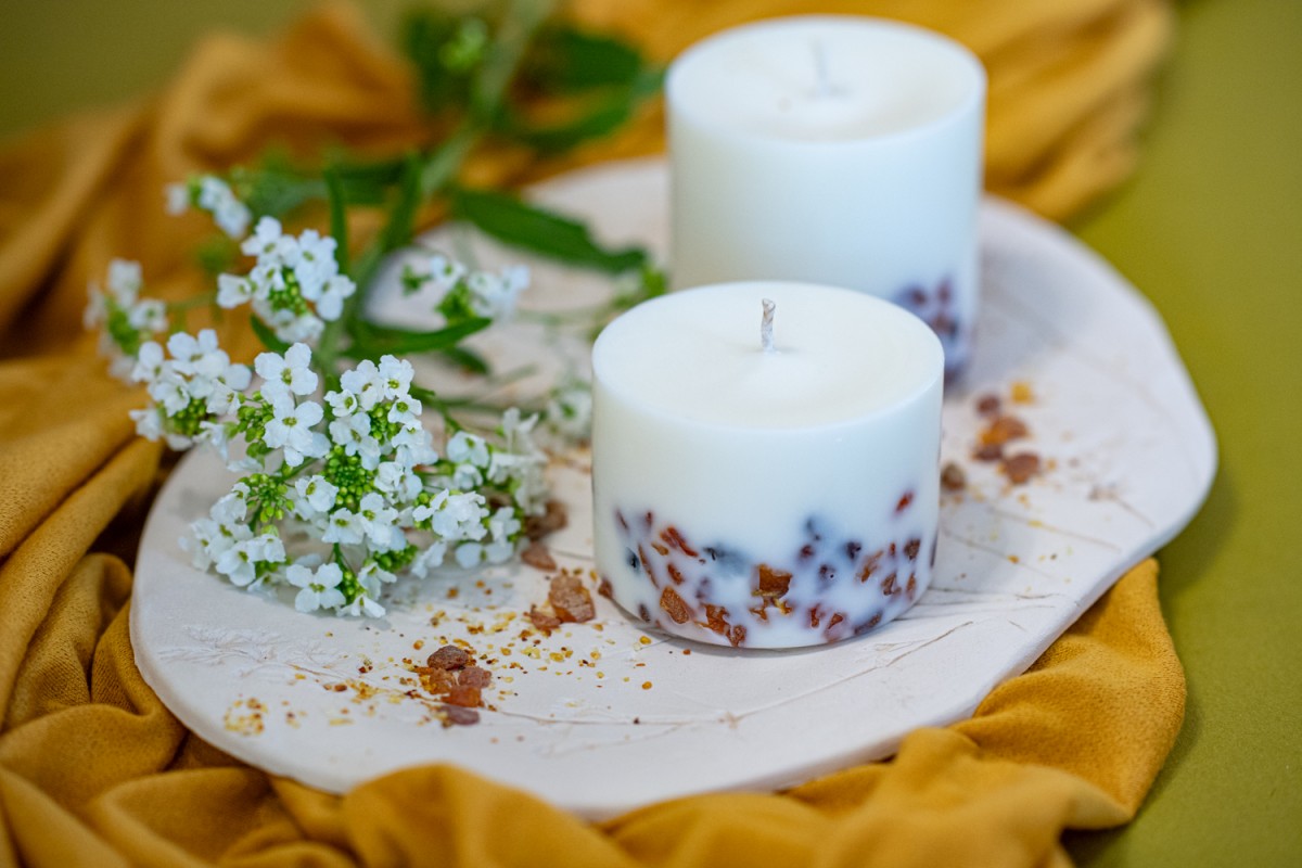 TL Candles Natural soy wax candles soy wax pillar candles botanical candles handmade candles scented candles pine candle