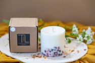TL Candles Natural soy wax candles soy wax pillar candles botanical candles handmade candles scented candles pine candle