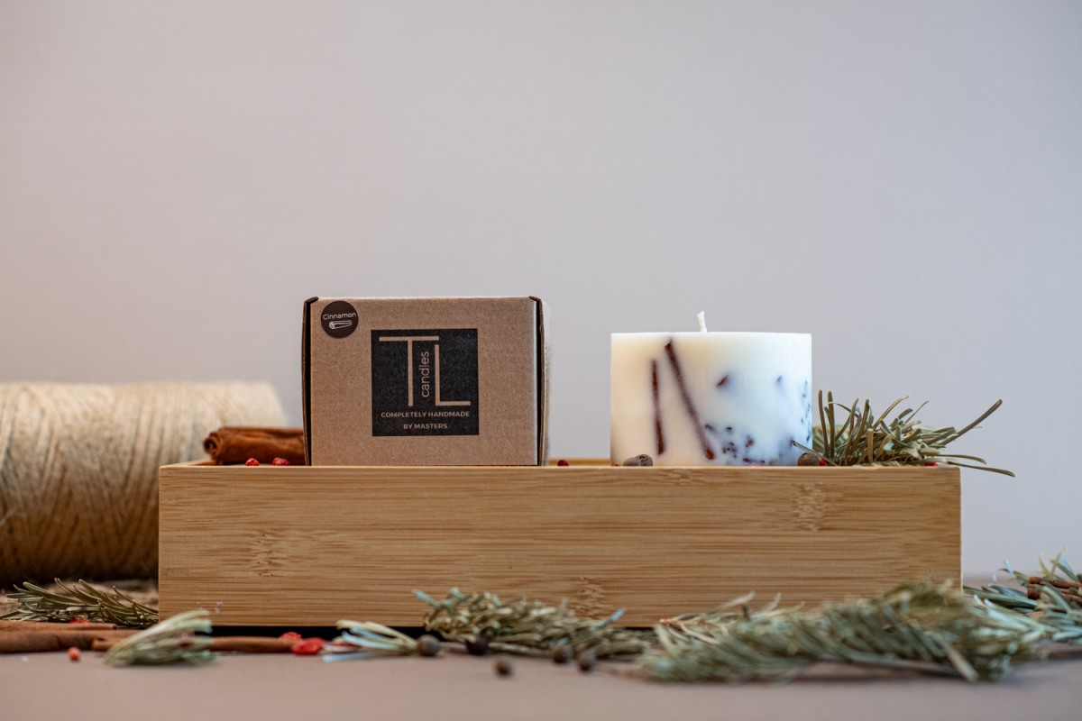 TL Candles Natural soy wax candles soy wax pillar candles botanical candles handmade candles scented candles cinnamon candle
