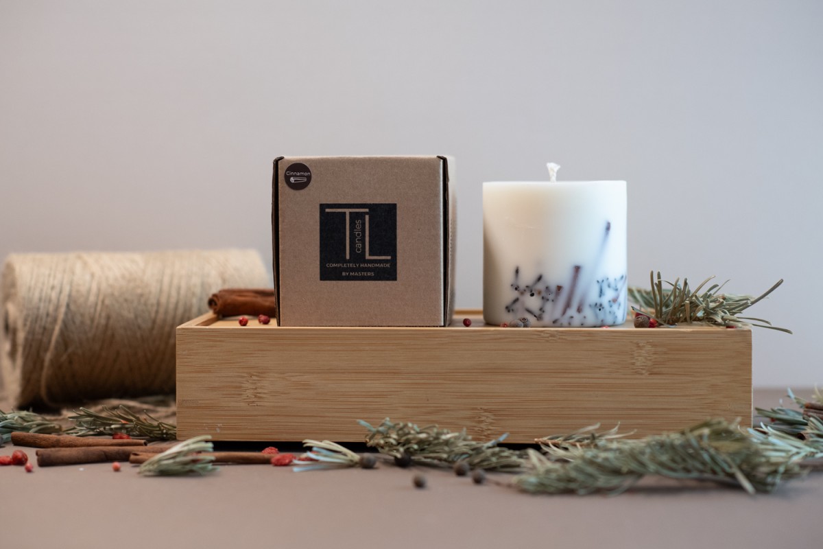 TL Candles Natural soy wax candles soy wax pillar candles botanical candles handmade candles scented candles cinnamon candle