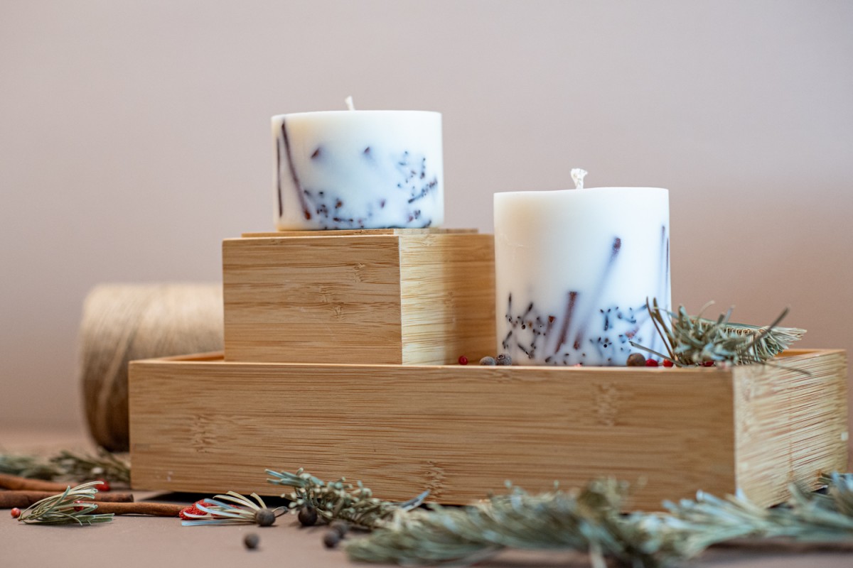 TL Candles Natural soy wax candles soy wax pillar candles botanical candles handmade candles scented candles cinnamon candle