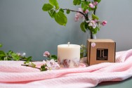 TL Candles Natural soy wax candles soy wax pillar candles botanical candles scented candles rose candle