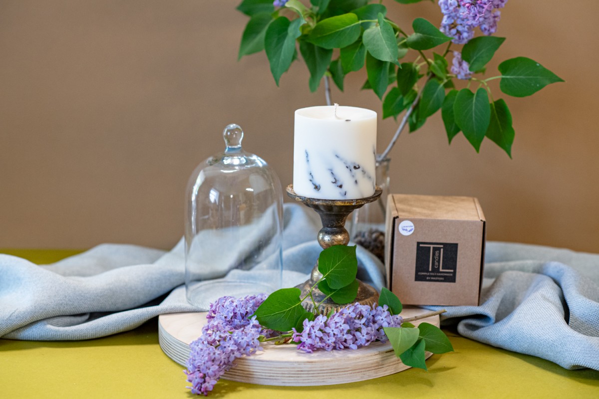 TL Candles Natural soy wax candles soy wax pillar candles botanical candles handmade candles scented candles lavender candle