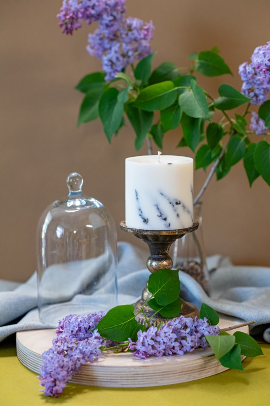 TL Candles Natural soy wax candles soy wax pillar candles botanical candles handmade candles scented candles lavender candle