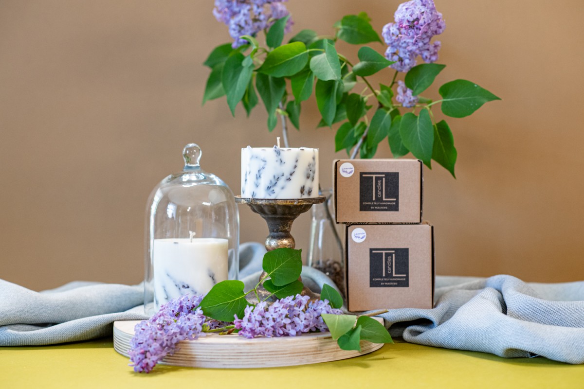 TL Candles Natural soy wax candles soy wax pillar candles botanical candles handmade candles scented candles lavender candle