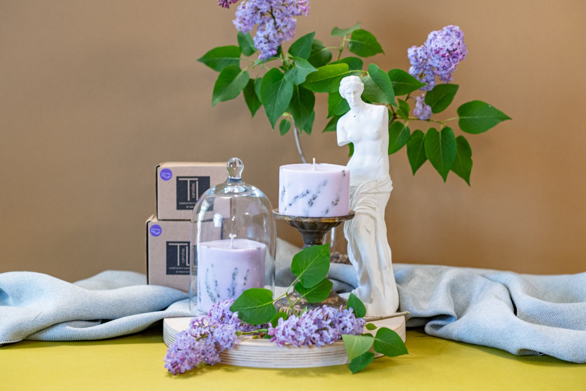 TL Candles Natural soy wax candles soy wax pillar candles botanical candles handmade candles scented candles lavender candle