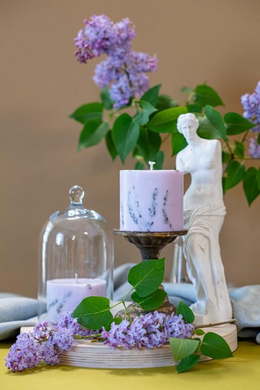 TL Candles Natural soy wax candles soy wax pillar candles botanical candles handmade candles scented candles lavender candle