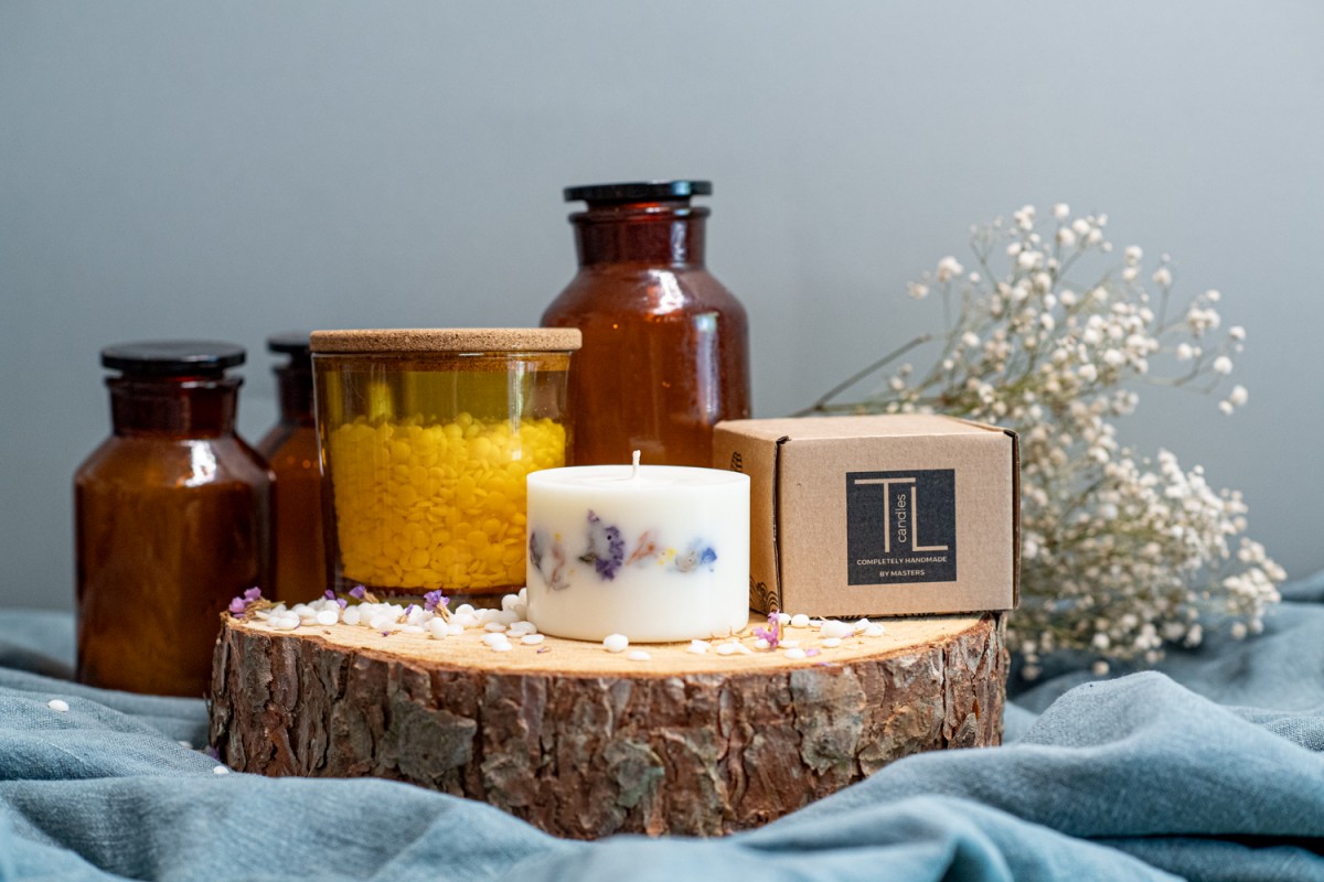 TL Candles Natural soy wax candles soy wax pillar candles botanical candles handmade candles unscented candle
