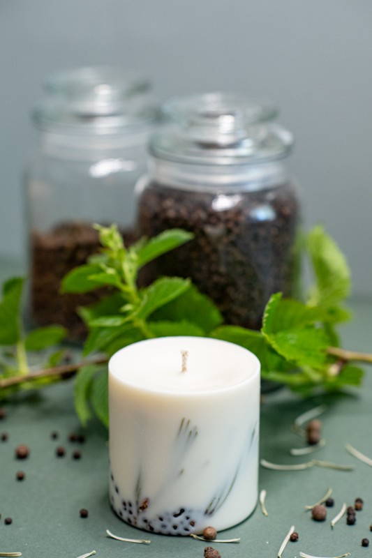 TL Candles Natural soy wax candles soy wax pillar candles botanical candles handmade candles scented candles juniper candle