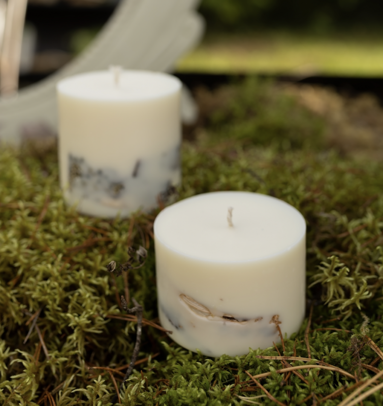 TL Candles Natural soy wax candles soy wax pillar candles botanical candles handmade candles scented candles birch candle